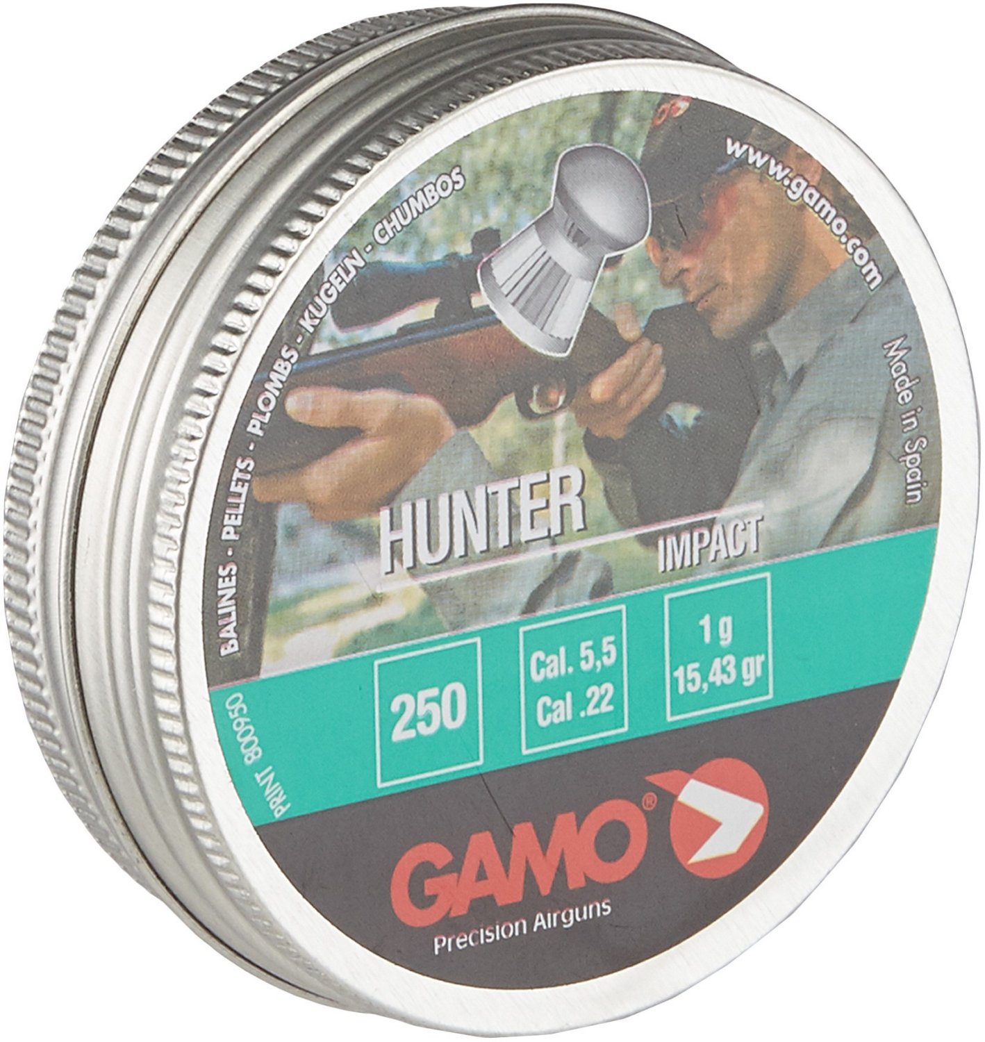 Gamo Hunter .22 Domed Pellets 250Pack Academy