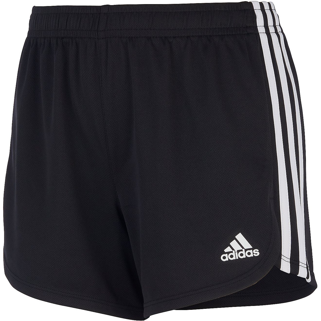 adidas Girls' Three-Stripe Mesh Extended Sizing Size Shorts                                                                      - view number 1