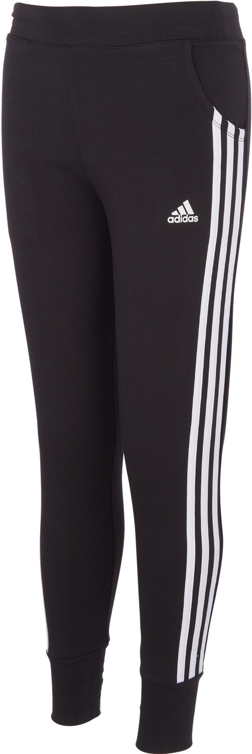 adidas Girls' Three-Stripes Cotton Joggers | Academy