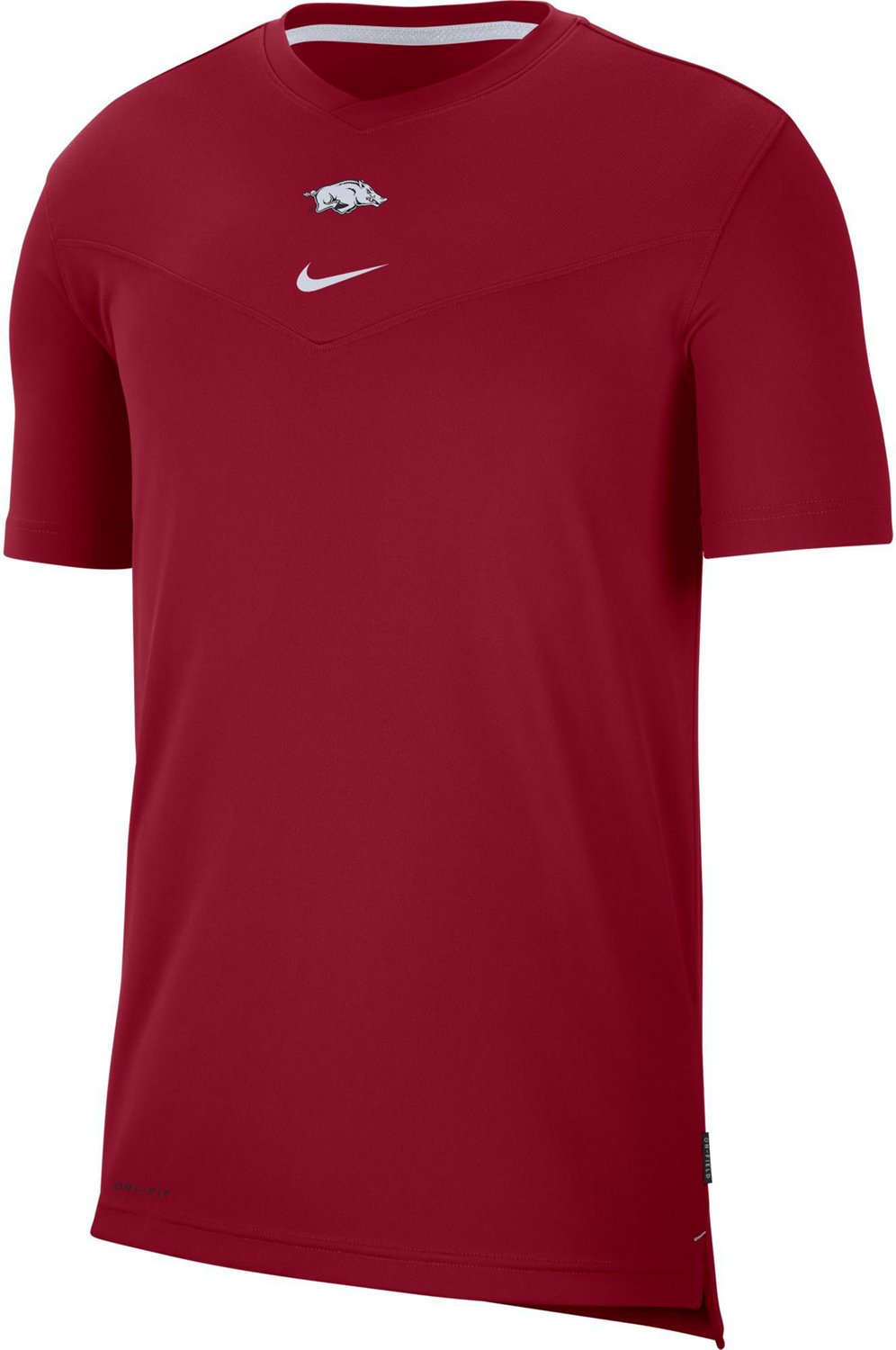 Nike Men's University of Arkansas Coach UV Short Sleeve Top | Academy