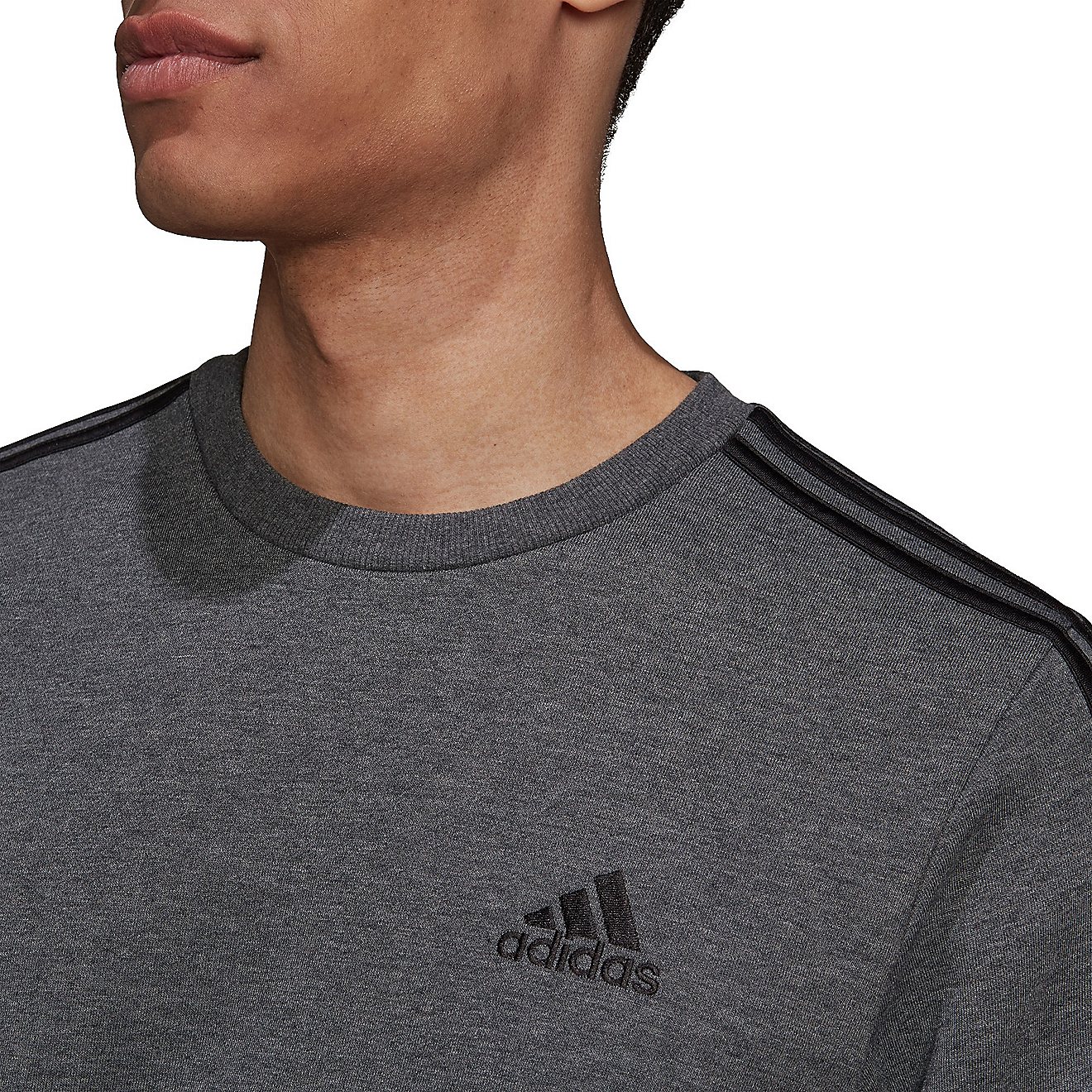 adidas Men's Essentials Fleece 3-Stripes Sweatshirt                                                                              - view number 4