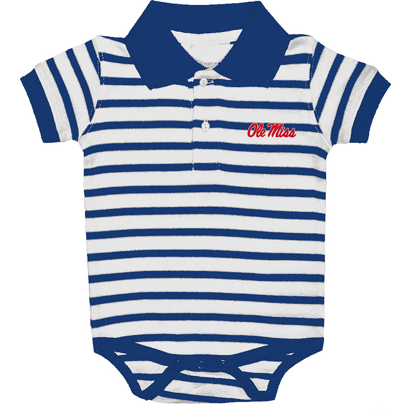 Two Feet Ahead Infants' University of Mississippi Stripe Golf Creeper                                                            - view number 1