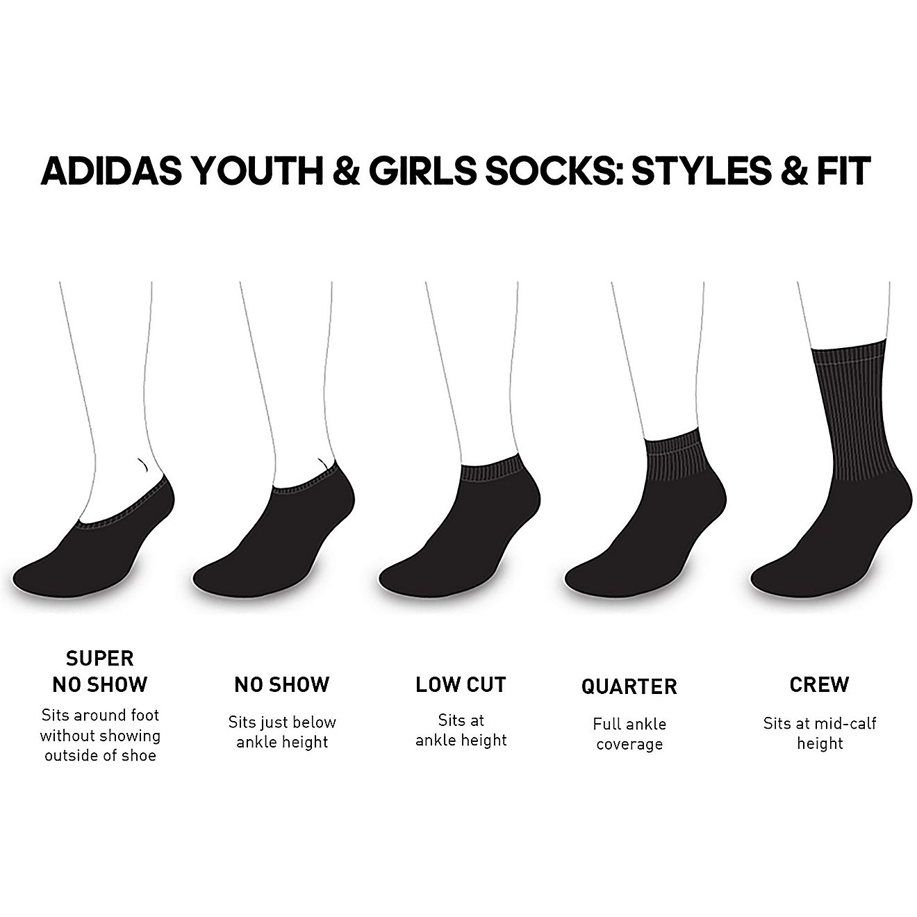 adidas Cushioned Angle Stripe Quarter Performance Socks 6 Pack                                                                   - view number 3