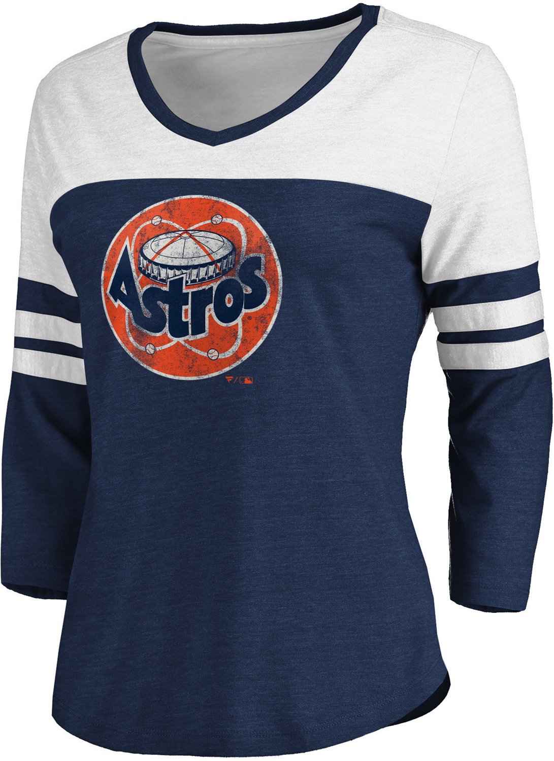 Houston Astros Women's Cooperstown 3/4Length Graphic Tshirt Academy