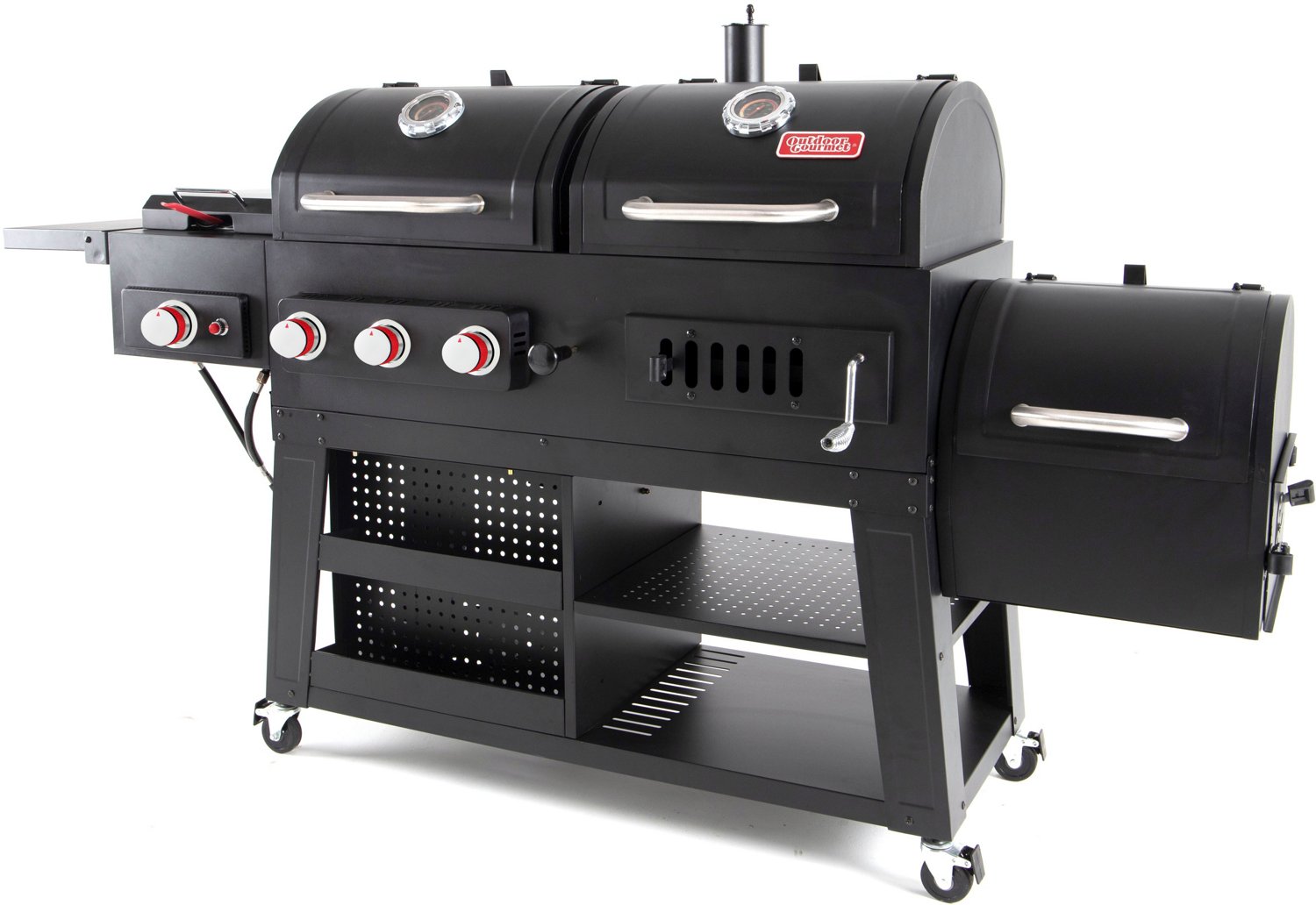 Outdoor Gourmet Fry/Grill/Smoke Combo Grill Academy