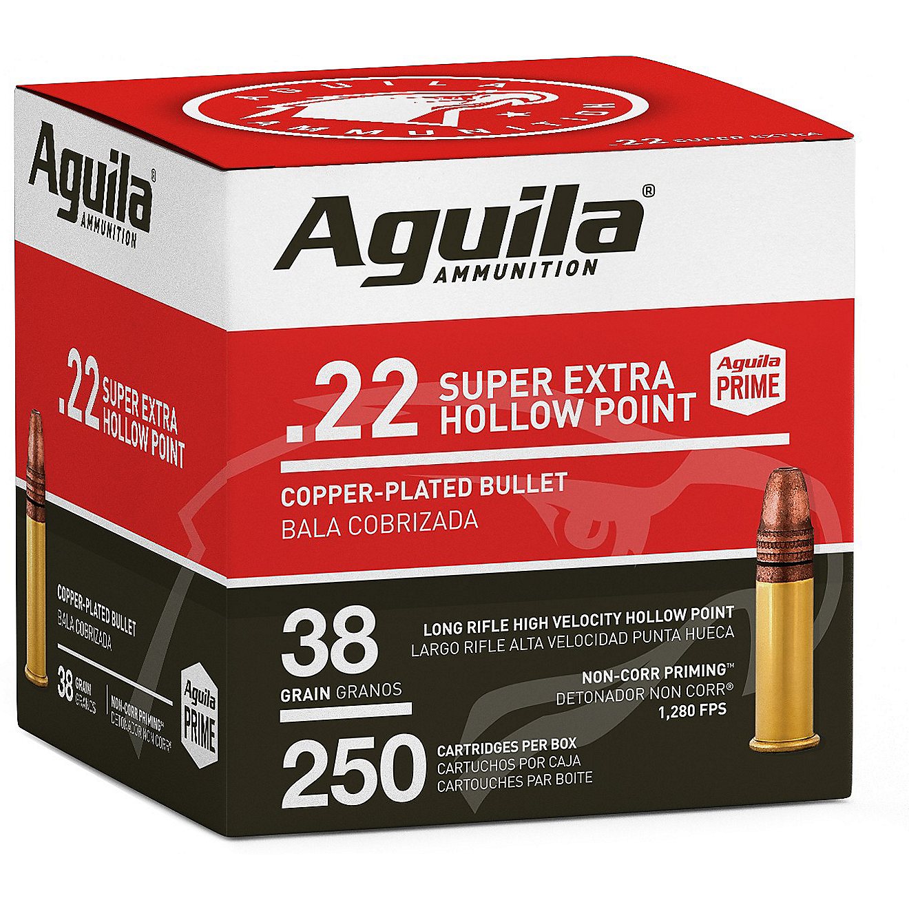 Aguila Ammunition High Velocity .22 LR Rimfire Ammunition - 250 Rounds                                                           - view number 1