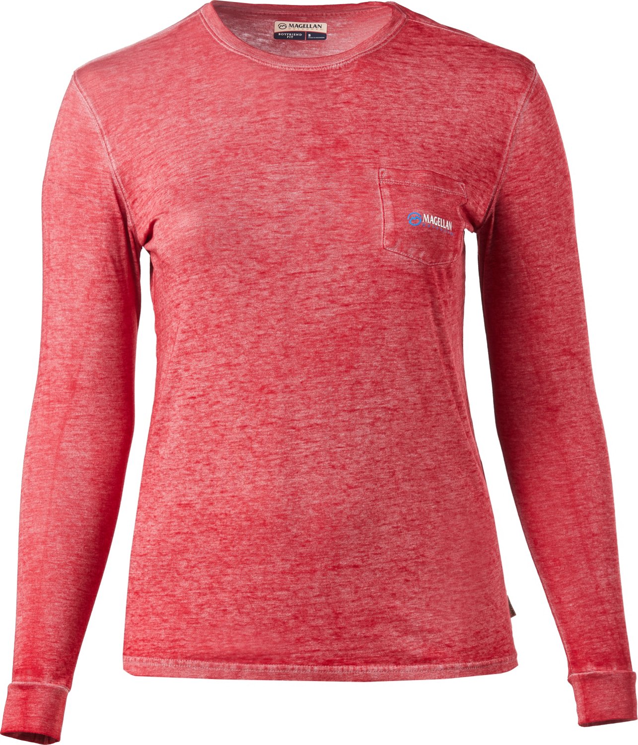 Magellan Outdoors Women's Washed Pocket Long Sleeve Tshirt Academy