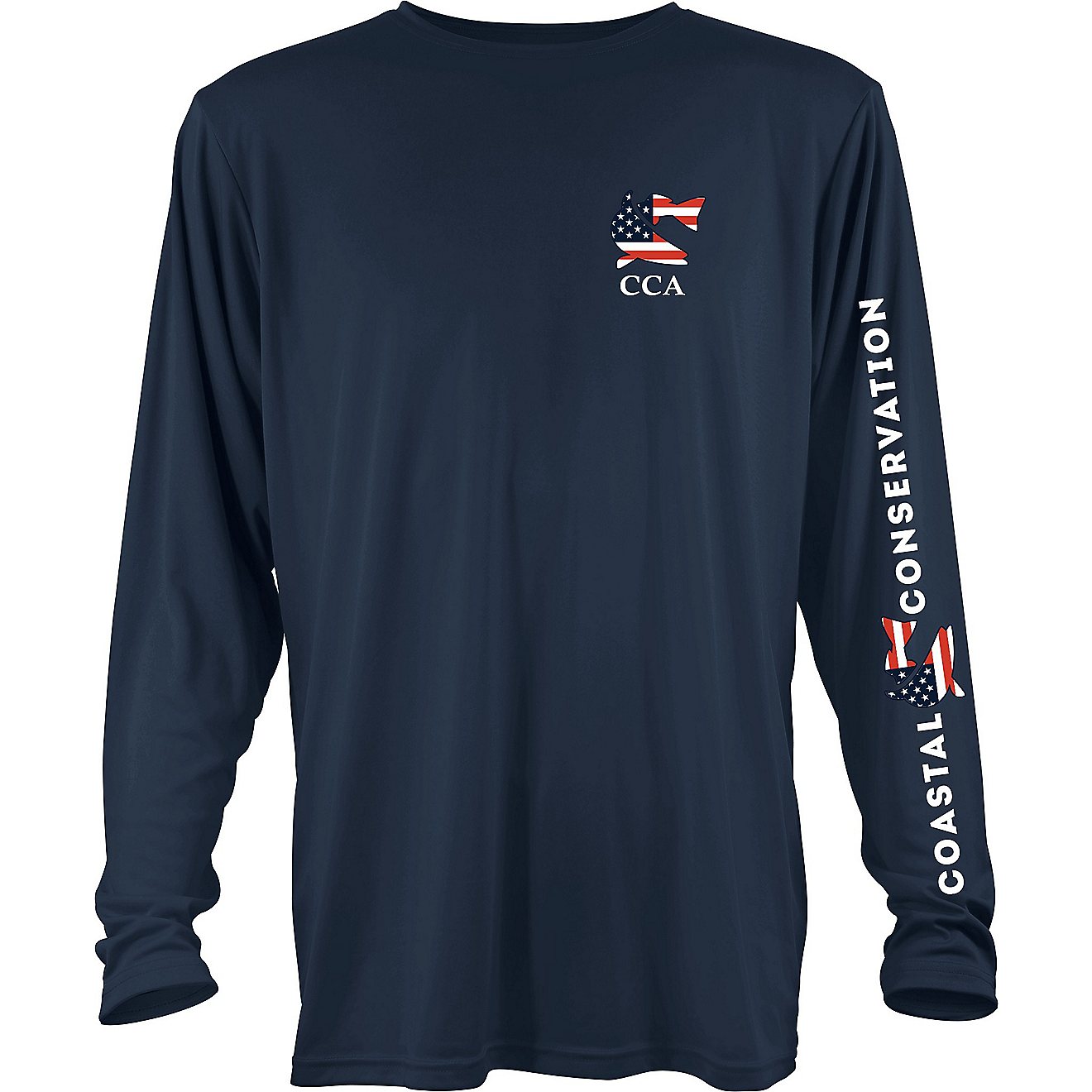 CCA Men's Patriotic Coastal Sleeve Long Sleeve T-shirt                                                                           - view number 1