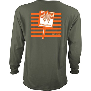 Whataburger Men's Stripes Sign Long Sleeve T-Shirt