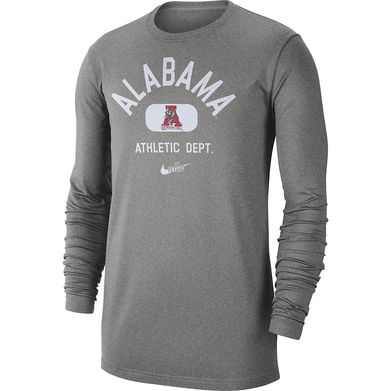 Nike Men's University of Alabama Textured Long Sleeve T-shirt                                                                    - view number 1