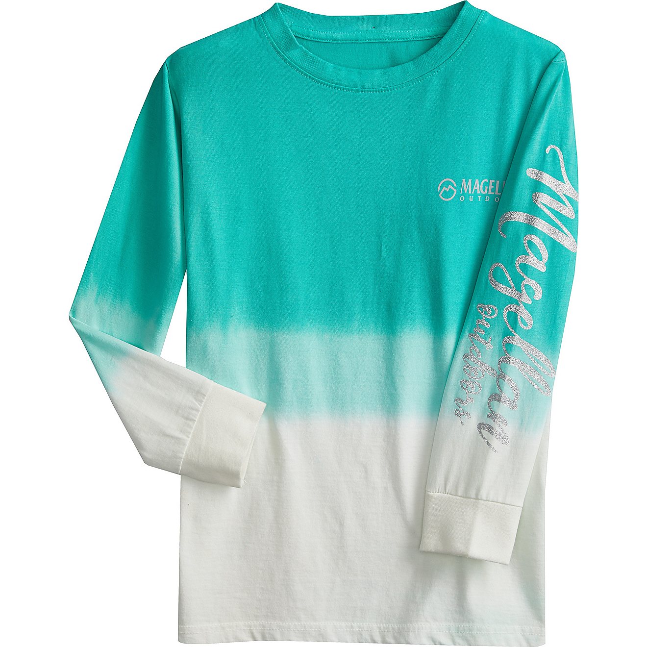 Magellan Outdoors Girls' Tie Dye Logo Long Sleeve Crew Shirt                                                                     - view number 4
