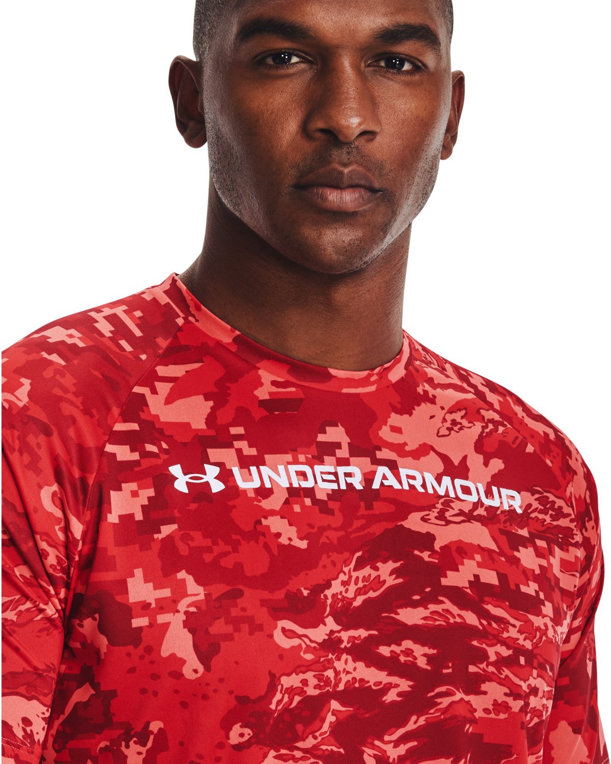 Under Armour Men's UA Tech ABC Camo Short Sleeve Tshirt Academy