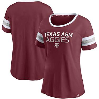 Fanatics Women's Texas A&M University Block Party BB Striped Short Sleeve T-shirt                                               