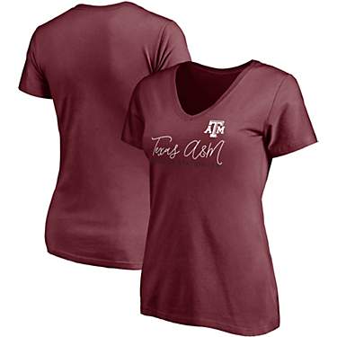 Fanatics Women's Texas A&M University Block Party CTN Composure V-Neck Short Sleeve T-shirt                                     