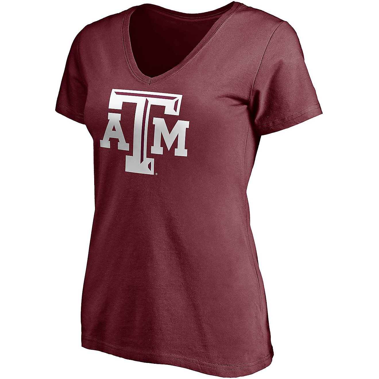 Fanatics Women's Texas A&M University Primary Logo V-Neck Short Sleeve T-shirt                                                   - view number 2