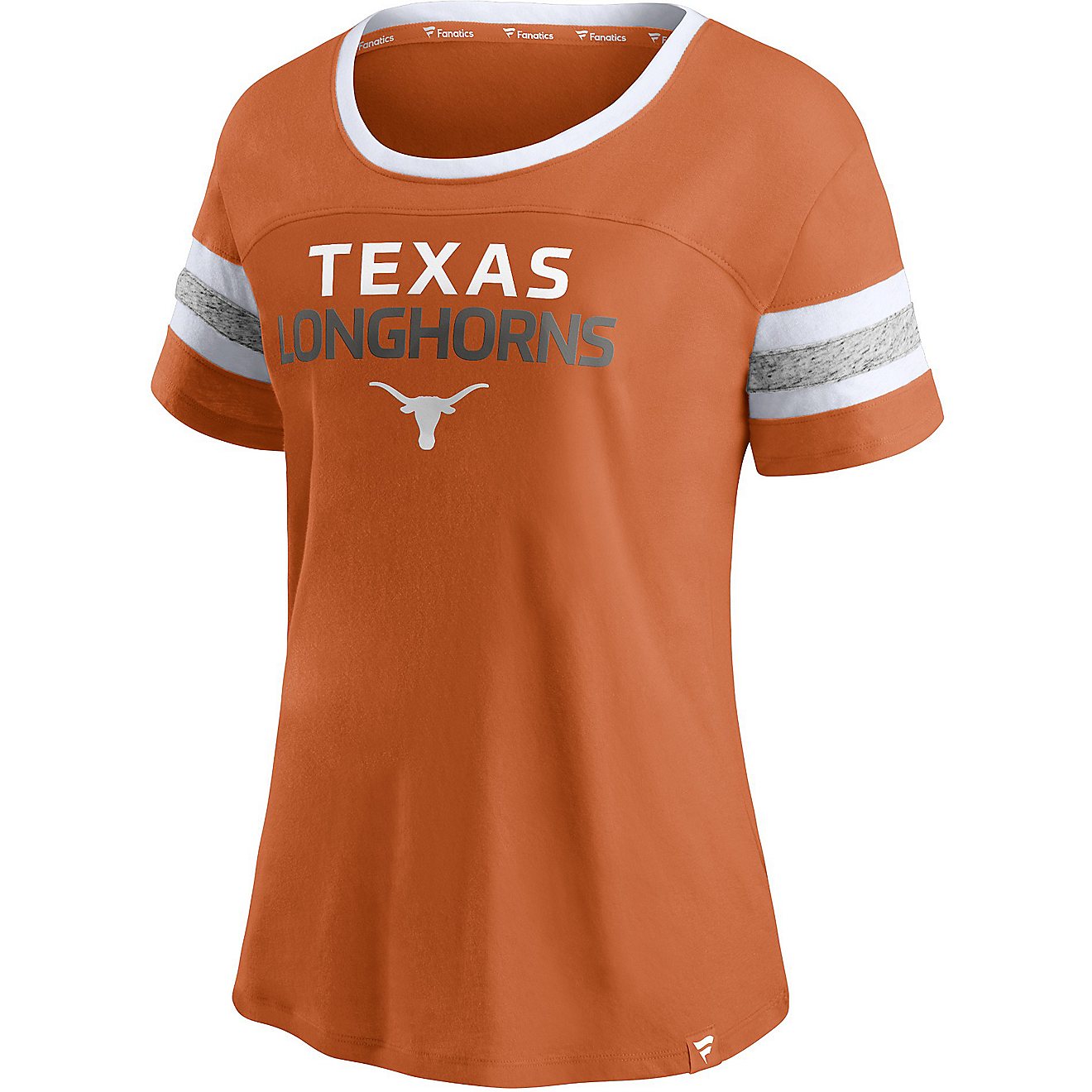 Fanatics Women's University of Texas Block Party BB Striped Short Sleeve T-shirt                                                 - view number 2