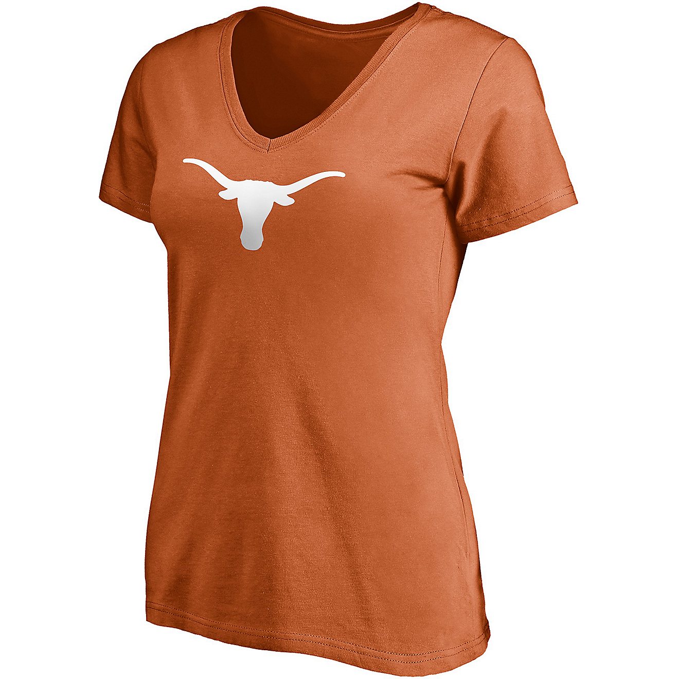 Fanatics Women's University of Texas Primary Logo V-Neck Short Sleeve T-shirt                                                    - view number 2