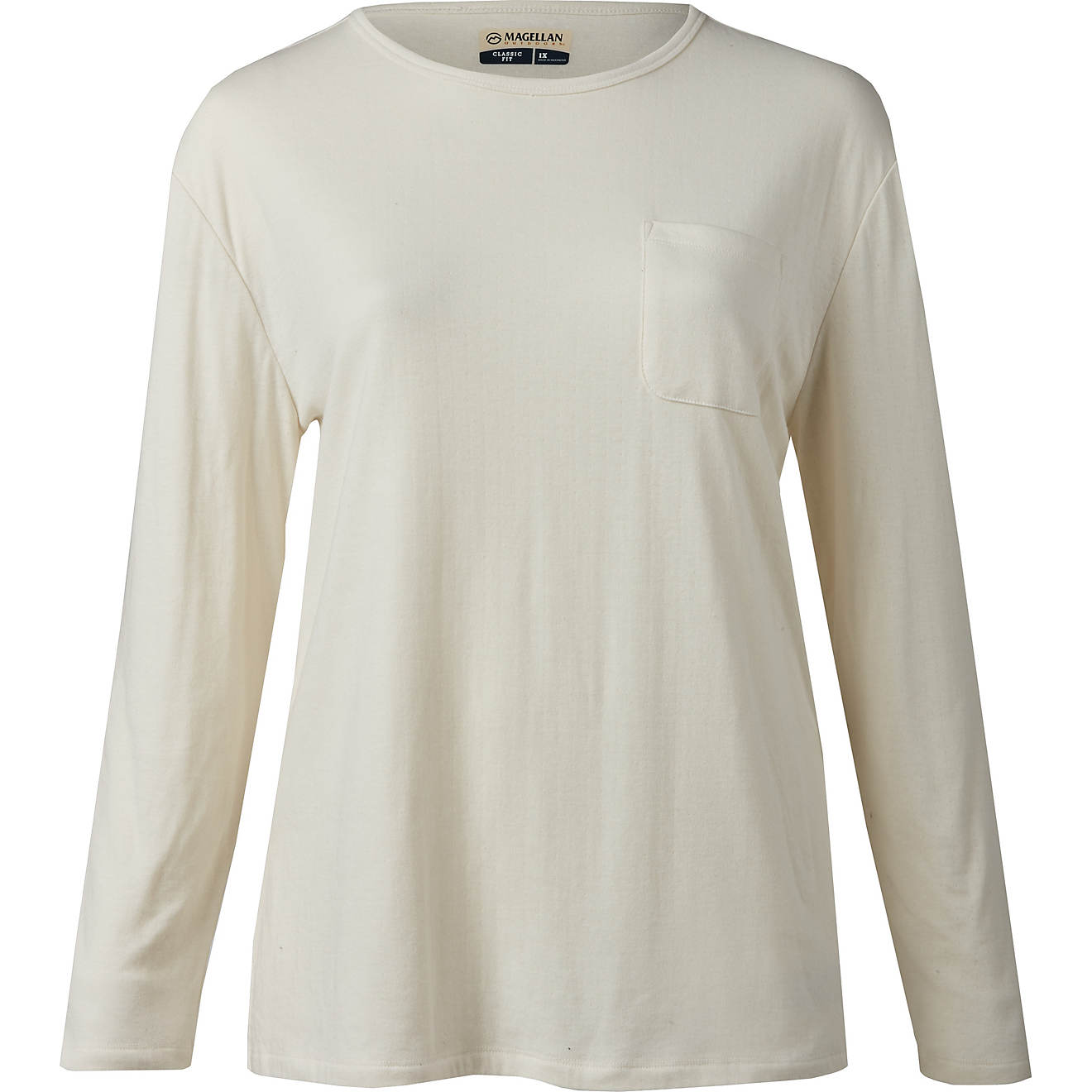 Magellan Outdoors Women's Plus Size Willow Creek Long Sleeve Knit Top                                                            - view number 1
