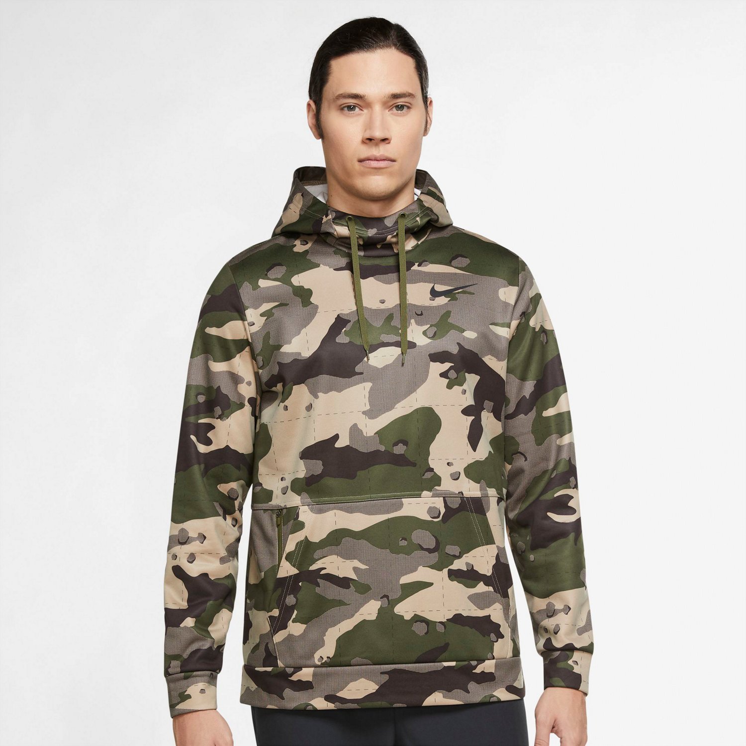 nike therma hoodie camo