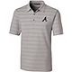 Cutter & Buck Men's Atlanta Braves Forge Heather Stripe Polo Shirt                                                               - view number 1 image