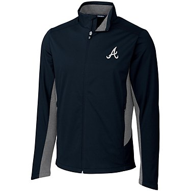 Cutter & Buck Men's Atlanta Braves Big Navigate Softshell Jacket