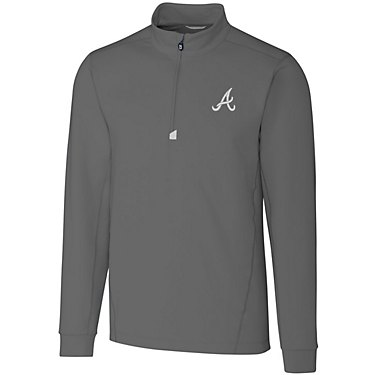 Cutter & Buck Men's Atlanta Braves Traverse Big 1/2 Zip Pullover Shirt