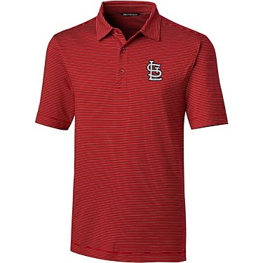 Cutter & Buck Men's St. Louis Cardinals Big Forge Pencil Stripe Polo Shirt