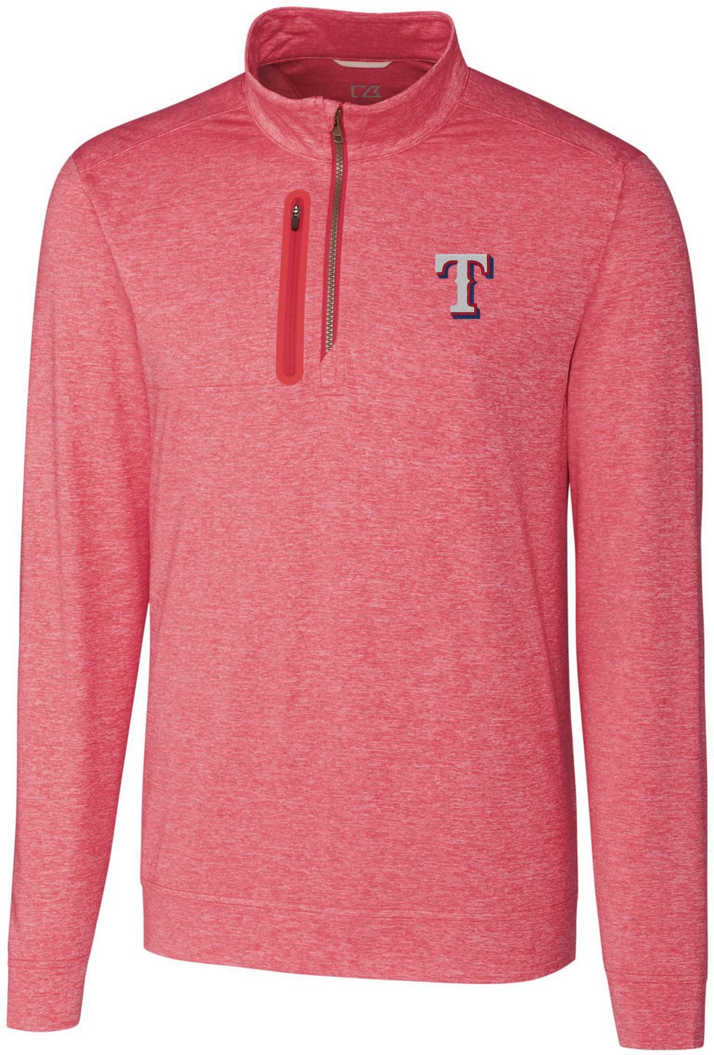 Cutter & Buck Men's Texas Rangers Stealth Big and Tall HalfZip