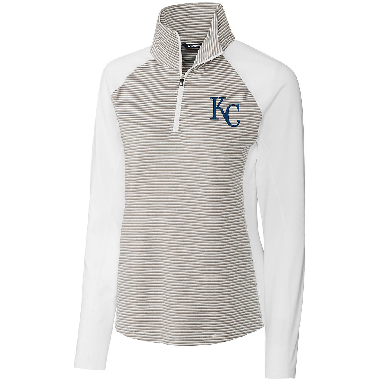Cutter & Buck Women's Kansas City Royals Forge Tonal Stripe 1/2 Zip Shirt                                                        - view number 1