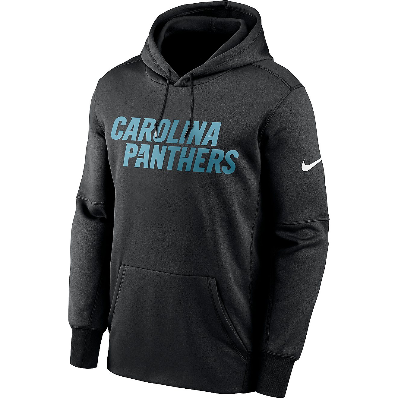 Nike Men's Carolina Panthers Wordmark Therma Hoodie                                                                              - view number 1