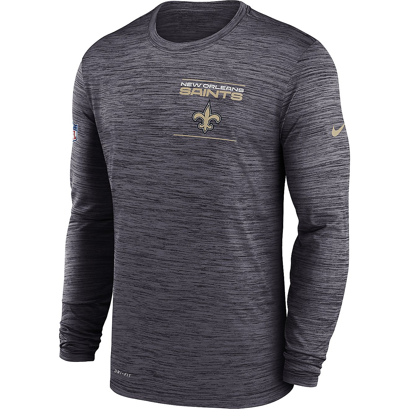 Nike Men's New Orleans Saints Velocity Sideline Long Sleeve Shirt                                                                - view number 1