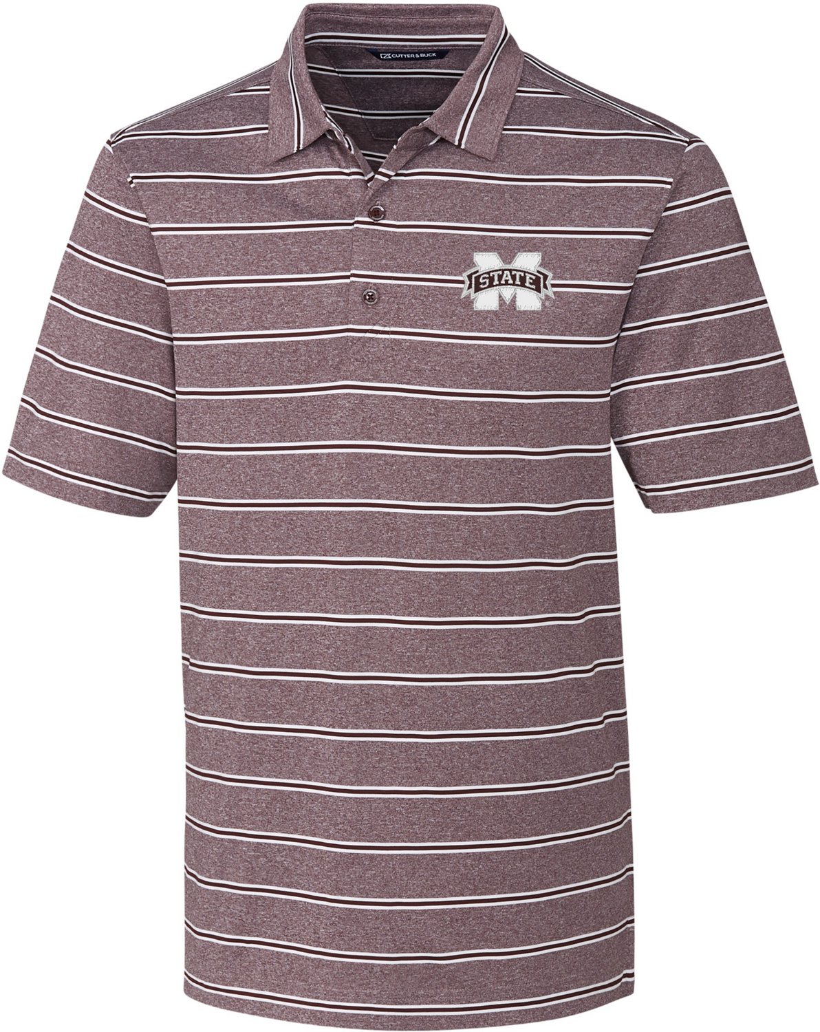 Cutter & Buck Men's Mississippi State University Forge Heather Stripe ...