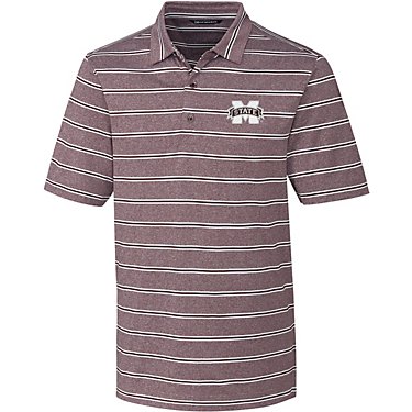 Cutter & Buck Men's Mississippi State University Forge Heather Stripe Polo Shirt