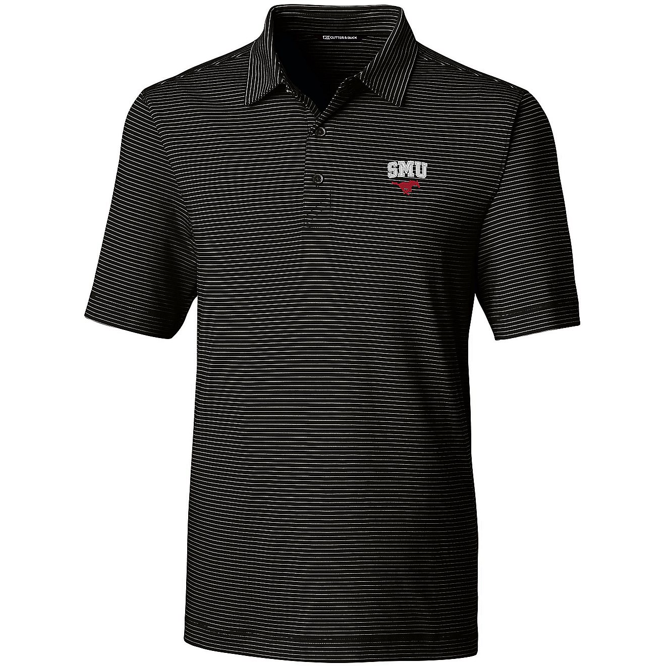 Cutter & Buck Men's Southern Methodist University Forge Pencil Stripe Polo                                                       - view number 1