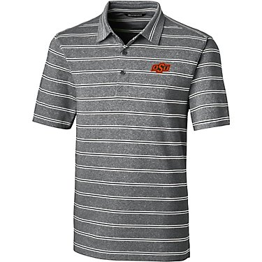 Cutter & Buck Men's Oklahoma State University Forge Heather Stripe Polo