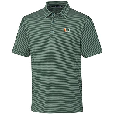 Cutter & Buck Men's University of Miami Forge Pencil Stripe Polo