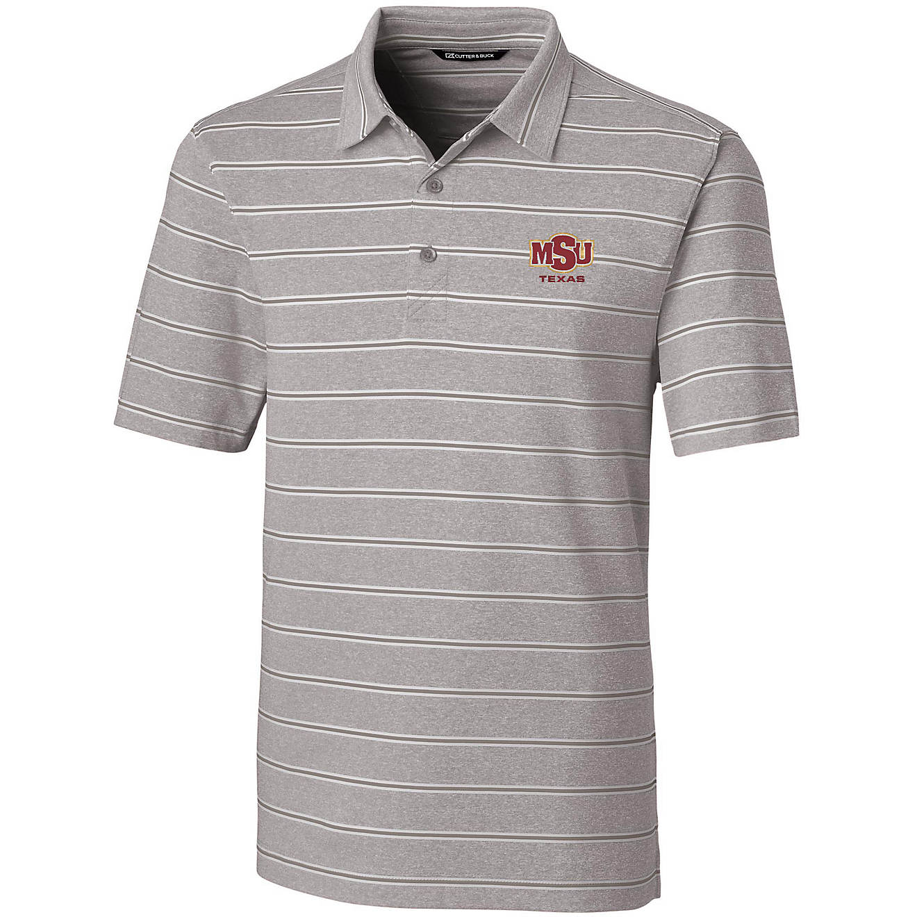 Cutter & Buck Men's Midwestern State University Forge Heather Stripe Polo                                                        - view number 1