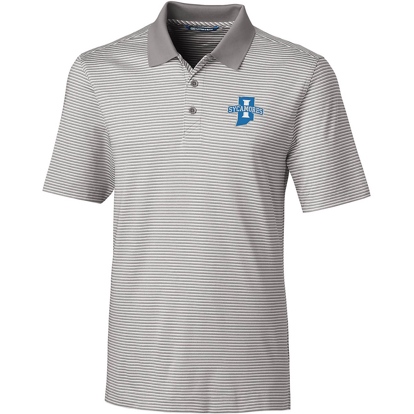 Cutter & Buck Men's Indiana State University Forge Tonal Stripe Polo                                                             - view number 1