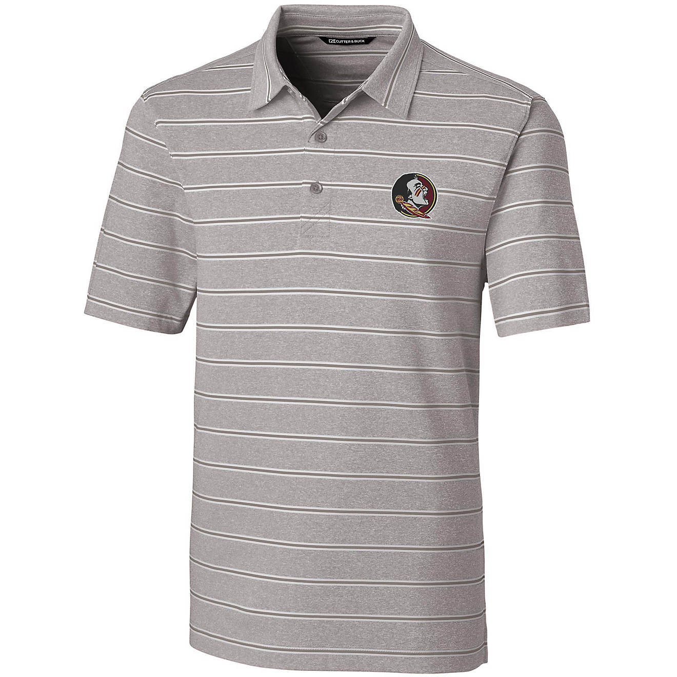 Cutter & Buck Men's Florida State University Forge Heather Stripe Polo                                                           - view number 1