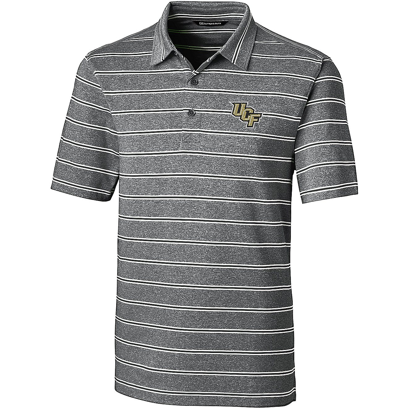 Cutter & Buck Men's University of Central Florida Forge Heather Stripe Polo                                                      - view number 1