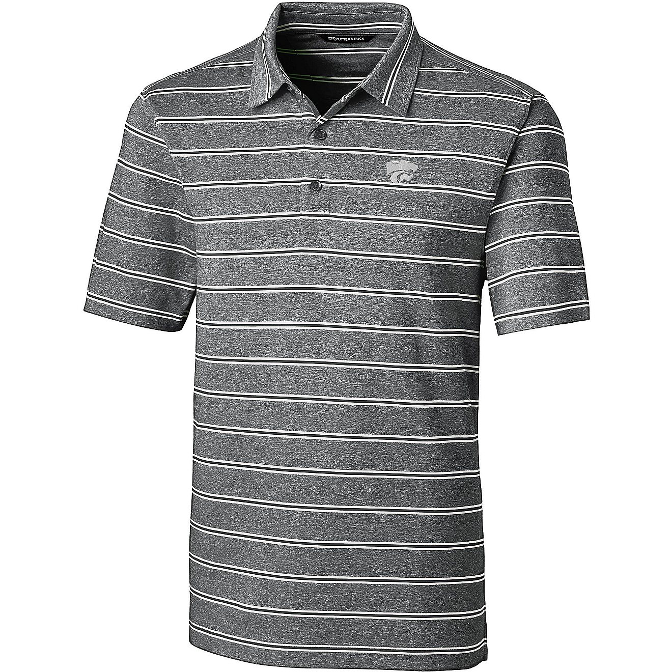 Cutter & Buck Men's Kansas State University Forge Heather Stripe Polo                                                            - view number 1