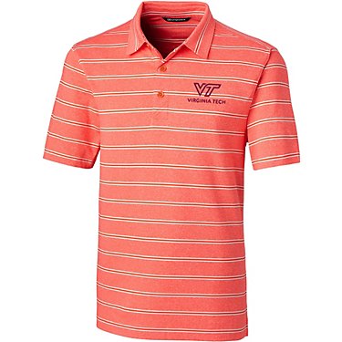 Cutter & Buck Men's Virginia Tech University Forge Heather Stripe Polo