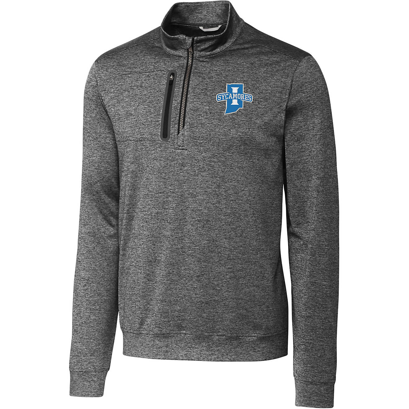 Cutter & Buck Men's Indiana State University Stealth Half Zip                                                                    - view number 1