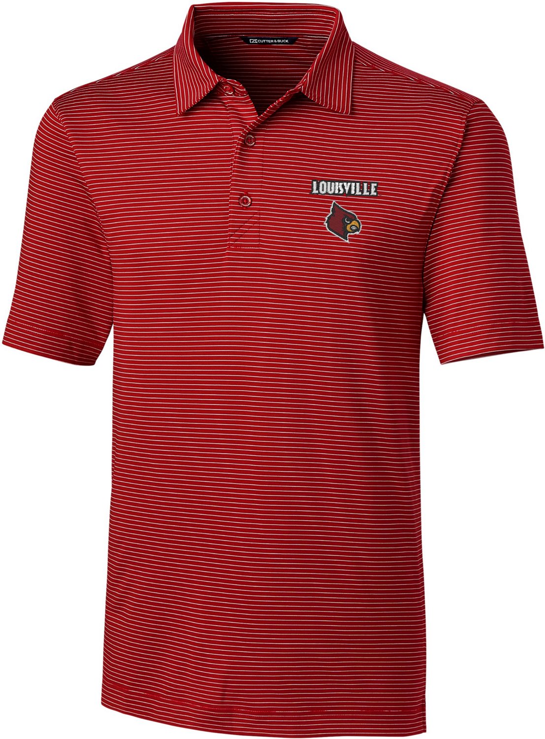 Cutter & Buck Men's University of Louisville Pencil Stripe Polo