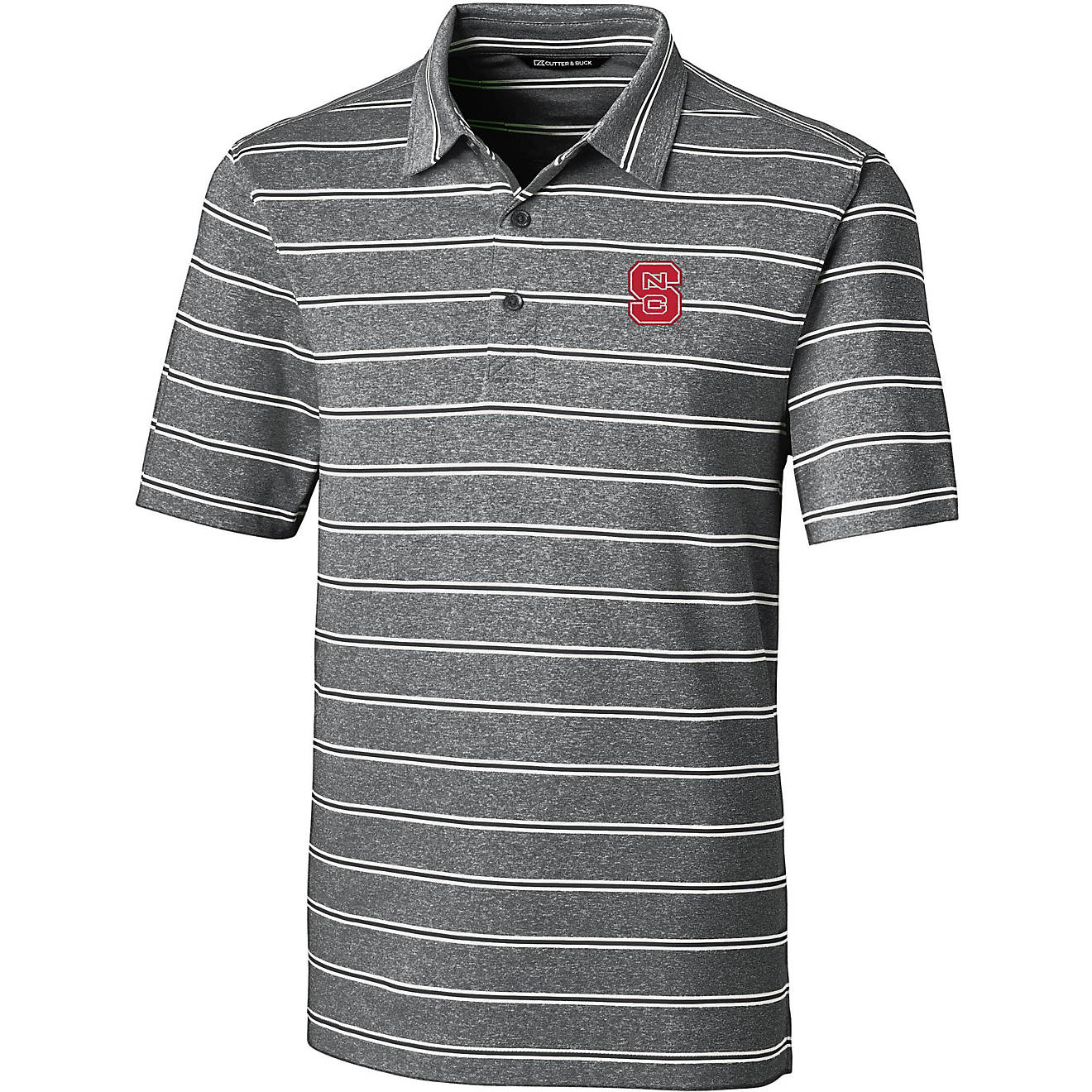 Cutter & Buck Men's North Carolina State University Forge Heather Stripe Polo                                                    - view number 1