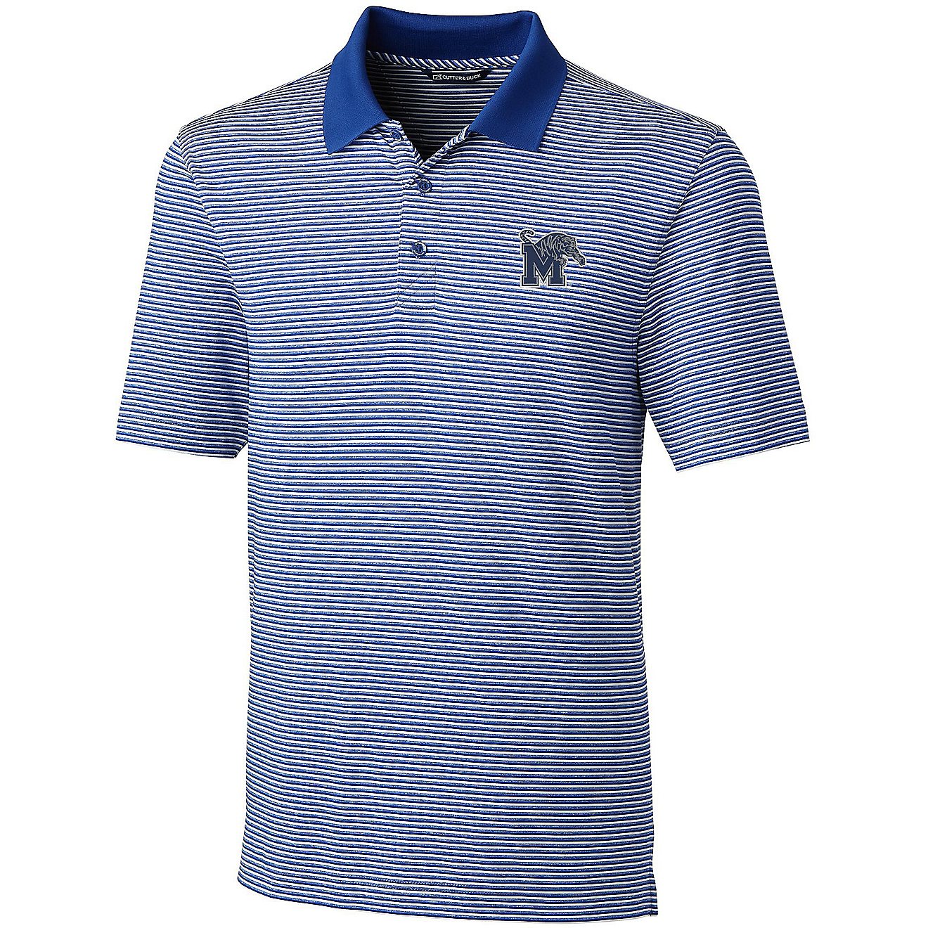 Cutter & Buck Men's University of Memphis Forge Tonal Stripe Polo                                                                - view number 1