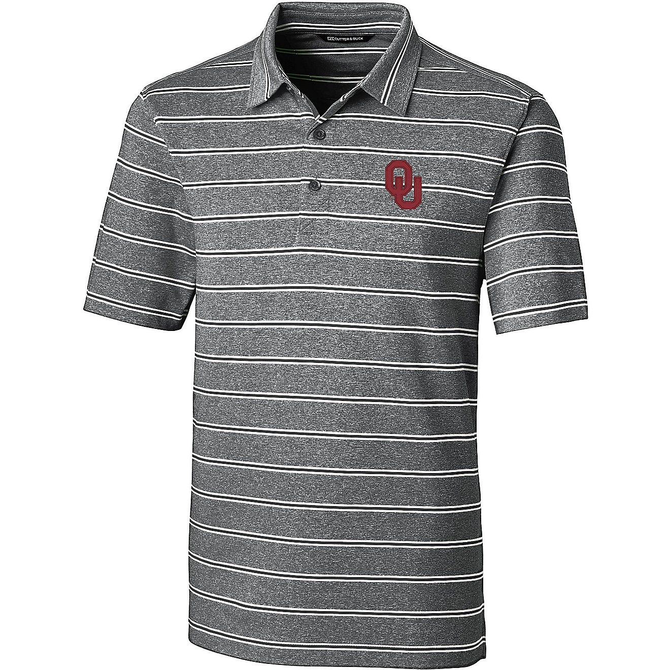 Cutter & Buck Men's University of Oklahoma Forge Heather Stripe Polo                                                             - view number 1
