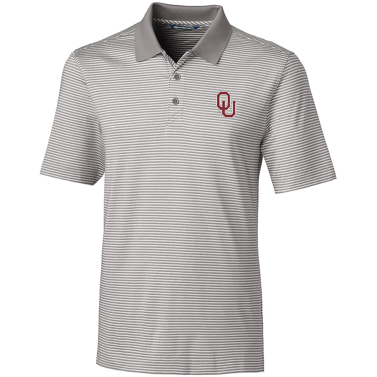 Cutter & Buck Men's University of Oklahoma Forge Tonal Stripe Polo Shirt                                                         - view number 1