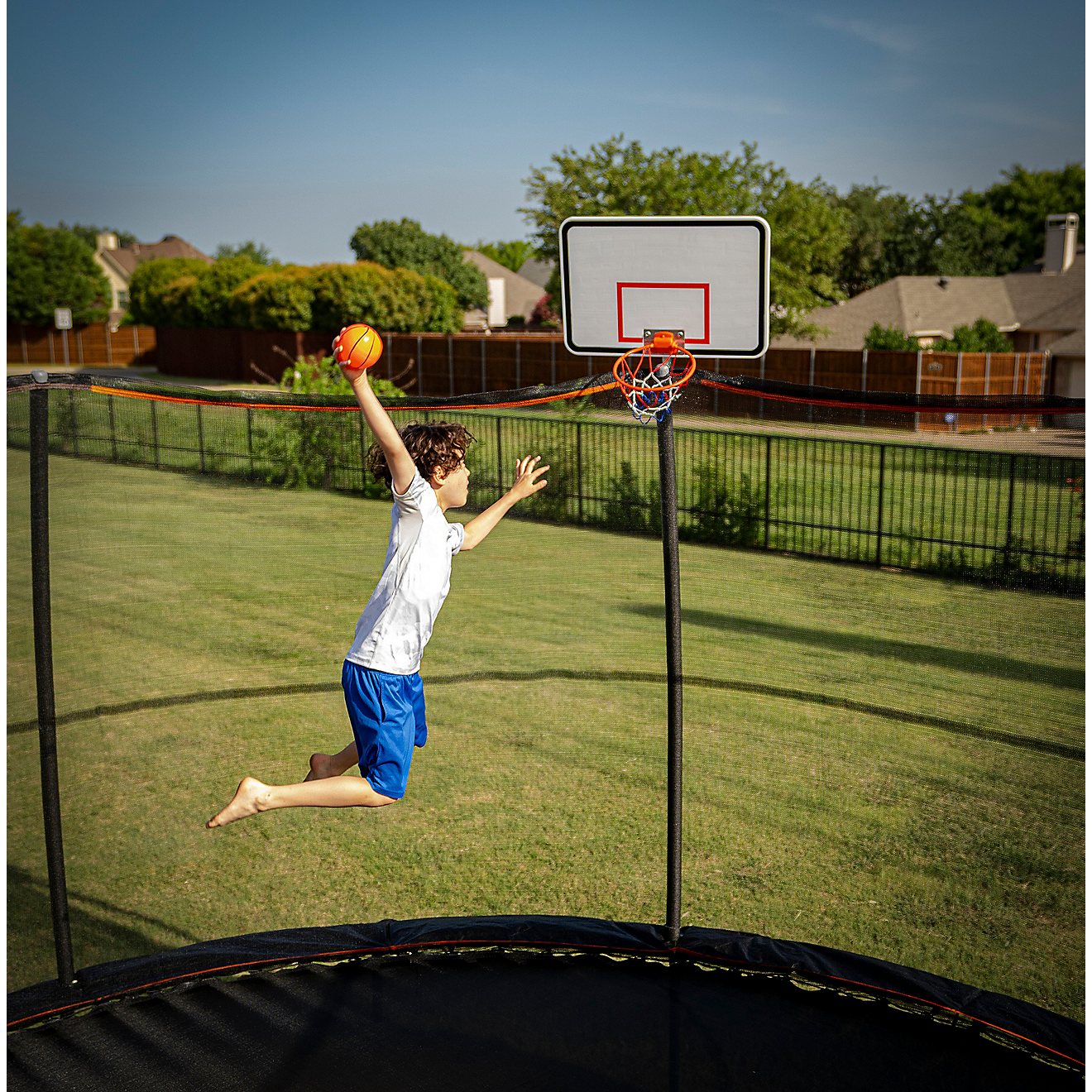 Jumpking 15 ft Round Trampoline with Basketball Hoop                                                                             - view number 10