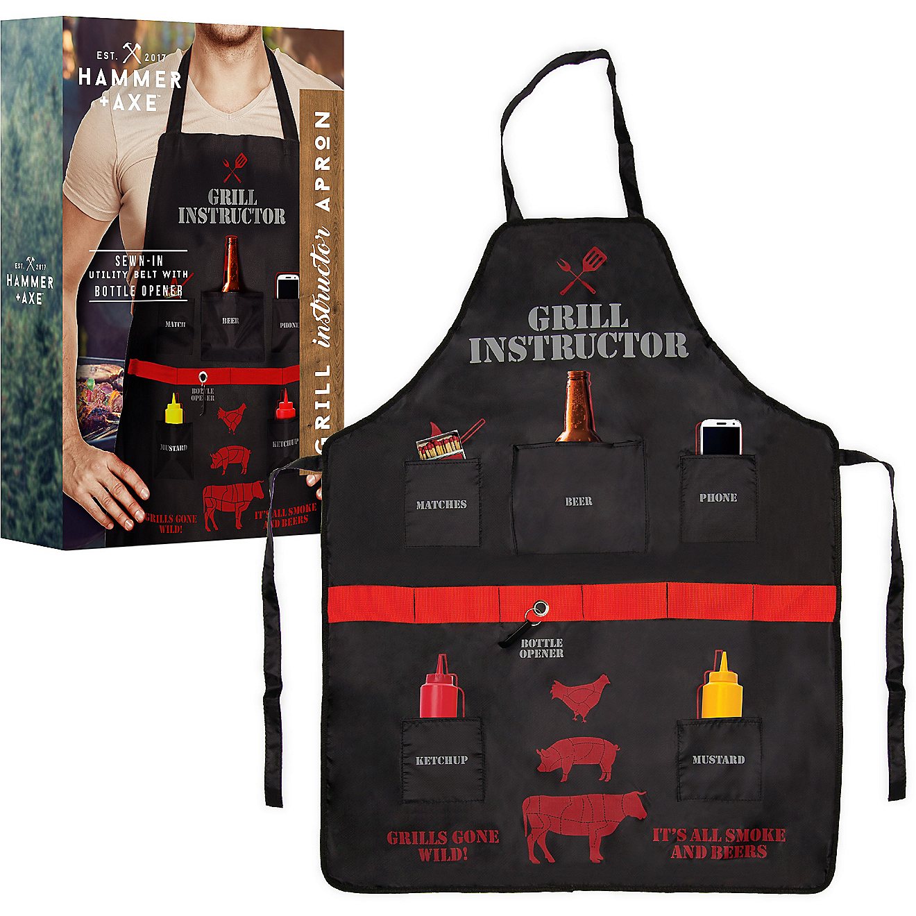 Hammer & Axe Grilling Apron                                                                                                      - view number 1